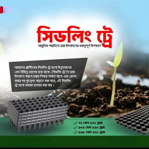 সিডলিং ট্রে ৭২ সেল ১২০ গ্রাম (স্কয়ার)  